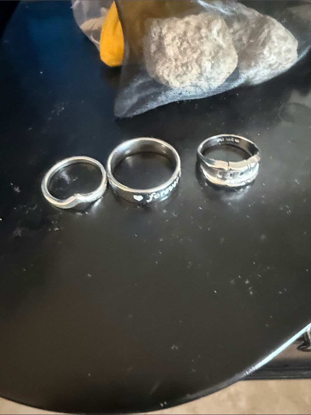 Set of Three Silver Rings
